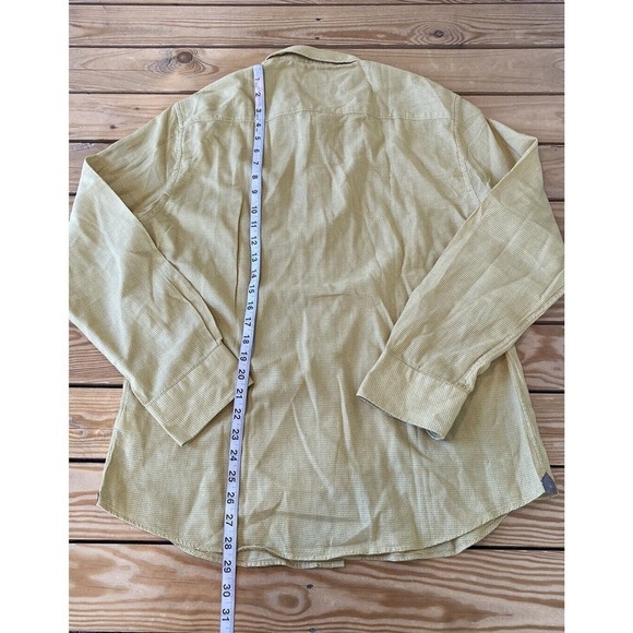 Rare Rabbit Button Up Shirt Size Large Men’s Yellow Long Sleeve - Picture 6 of 8